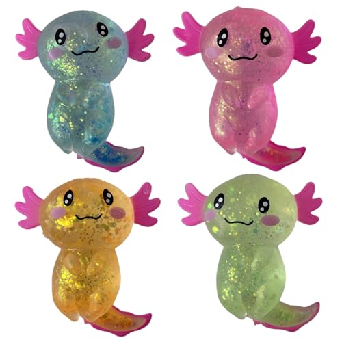 Stressspielzeug 4pcs 4 x 3 Zoll Glitzer Axolotle Squeeze Toys Stress Relief Toy Entzückende Axolotl Spielzeug Weicher Stressspielzeug Axolotl Dehnbare Zappelspielzeuge für Kinder und Erwachsene Stressspielzeug 4pcs 4 x 3 Zoll Glitzer Axolotle Squeeze Toys Stress Relief Toy Entzückende Axolotl Spielzeug Weicher Stressspielzeug Axolotl Dehnbare Zappelspielzeuge für Kinder und Erwachsene von Gcroet