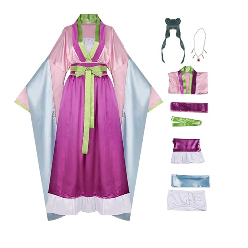 Gcufoyae Anime Maomao Cosplay Kostüm Maomao Hanfu Kleid Perücke Komplettset Halloween Kostüm für Frauen von Gcufoyae