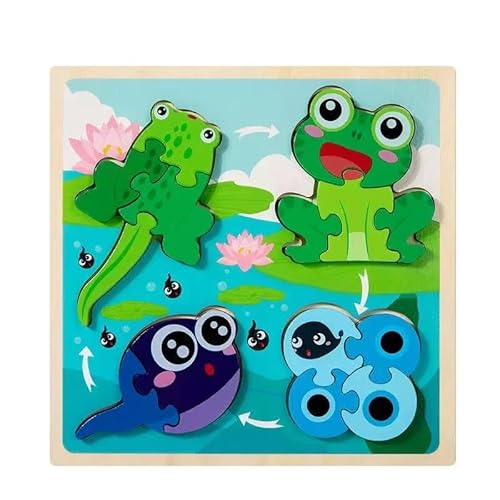 Gdbykds Baby Toy - Holz Puzzles für Kleinkinder 1-4, 23x23cm Jigsaws Spielzeug - Lebenszyklus von Tierpuzzle, Montessori Spielzeug für Babys, feine Motorik Lernen Bildungsspielzeug Geschenke für 1 2 3 Gdbykds Baby Toy - Holz Puzzles für Kleinkinder 1-4, 23x23cm Jigsaws Spielzeug - Lebenszyklus von Tierpuzzle, Montessori Spielzeug für Babys, feine Motorik Lernen Bildungsspielzeug Geschenke für 1 2 3 von Gdbykds
