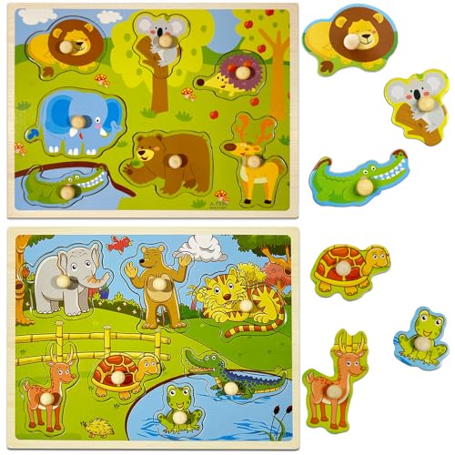 Gdbykds Montessori Spielzeug ab 1 Jahr, Kinder Holzpuzzle Puzzle, Handheld Holzspielzeug Spiele, Tier Form Lernspielzeug Kinderspielzeug 2 3 Jahre, für Baby Mädchen and Junge Ostern Geschenke Gdbykds Montessori Spielzeug ab 1 Jahr, Kinder Holzpuzzle Puzzle, Handheld Holzspielzeug Spiele, Tier Form Lernspielzeug Kinderspielzeug 2 3 Jahre, für Baby Mädchen and Junge Ostern Geschenke von Gdbykds
