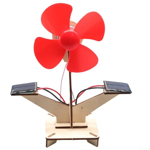 Gdfnmogo Solarbetriebenes Ventilator-Set, DIY-Pädagogisches Spielzeug für Kinder, STEM, Lernen, Wissenschaft, Projekt, Montageset, Holz, elektronische Komponenten, Intelligenzentwicklung (1 Stück) von Gdfnmogo