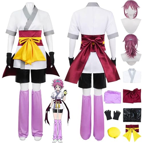GeRRiT Anime Hunter x Hunter Machi Komacine Cosplay Costume Outfit Role Play Uniform Complete Set Halloween Carnival Party Dress Up Suit with Wig for Women von GeRRiT