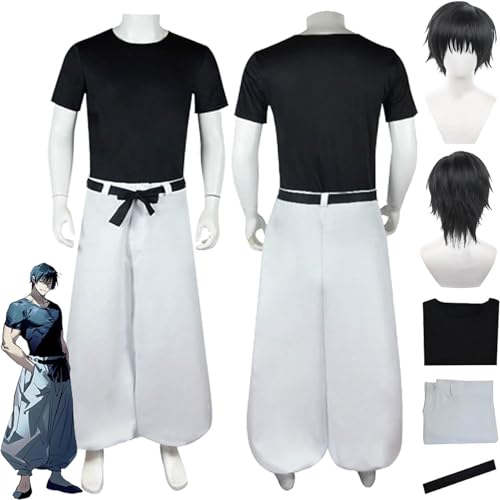 GeRRiT Anime Jujutsu Kaisen Cosplay Kostüm Fushiguro Toji Cosplay Uniform Full Set Halloween Party für Fans von GeRRiT