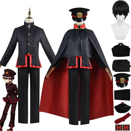 GeRRiT Hanako Kun Cosplay Anime Yugi Amane Outfit Schuluniform für Halloween Kostüm & Weihnachten mit Hut Perücke von GeRRiT