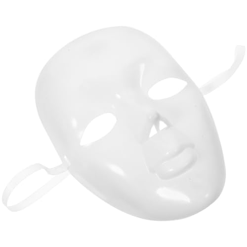 GeRRiT Leere weiße Vollgesichtsmaske, DIY-Maske, leere Malerei, Maskerade, Tanzmaske, unbemalt, Cosplay-Kostümmaske for Halloween, Geister-Cosplay, Hip-Hop, Oper, Mardi Gras/591 von GeRRiT