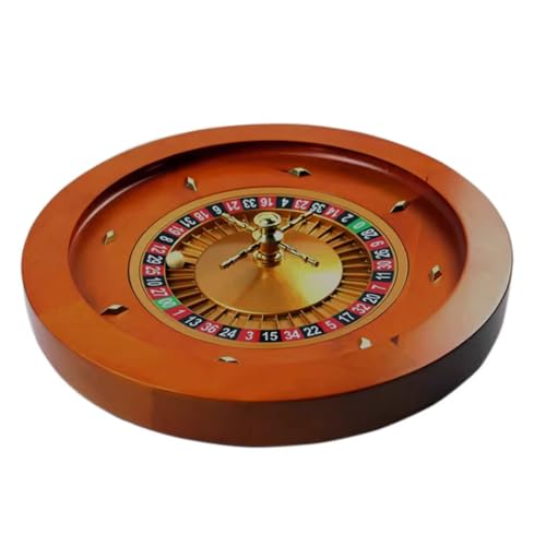GeRRiT Roulette-Rad Deluxe-Roulette-Kartenspiel mit Doppel-Null-Layout, Holz-Drehtisch-Roulette-Spiele in Casino-Qualität für Erwachsene, Party für Spieleabend Partyspiele von GeRRiT