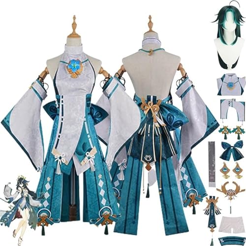 Spiel Genshin Impact Sangonomiya Cosplay Kostüm Lila japanisches Kimono Kleid Halloween Kostüm Anzug von GeRRiT