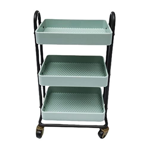 1/6 Puppenhaus Esswagen 3 Tabletts Exquisiter Restaurantwagen für Küche Blau von Geardeangloow