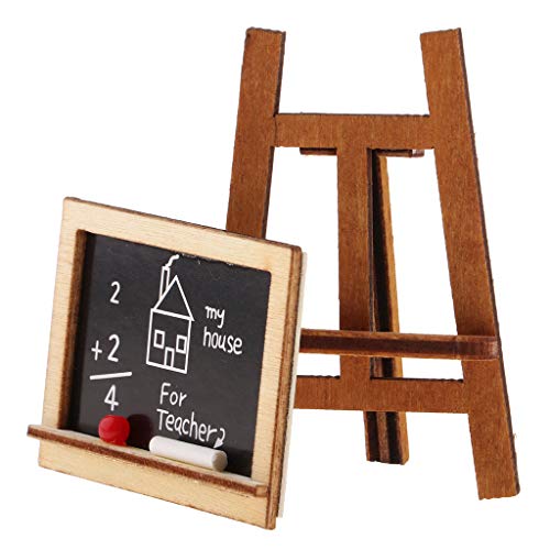1:12 Miniatur-Tafel mit Staffelei, Puppenhaus-Klassenzimmer-Zubehör von Geardeangloow