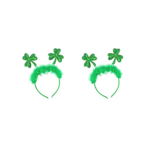 2 x St. Patrick's Day Haarreif, Feier, Kopfbedeckung, Kopfbedeckung, Kleeblatt-Stirnband von Geardeangloow