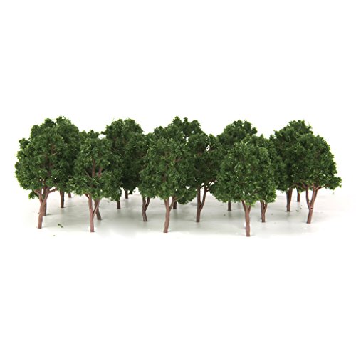 20 dunkelgrüne Modellbaum N Scale Zug Layout Wargame Landschaft Diorama 7,5 cm von Geardeangloow