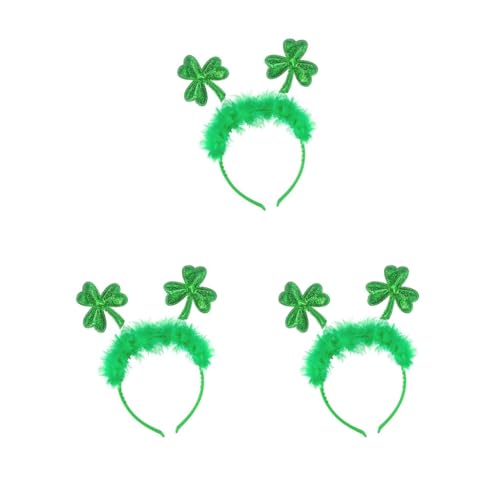 3 x St. Patrick's Day Haarreif, Feier, Kopfbedeckung, Kopfbedeckung, Kleeblatt-Stirnband von Geardeangloow