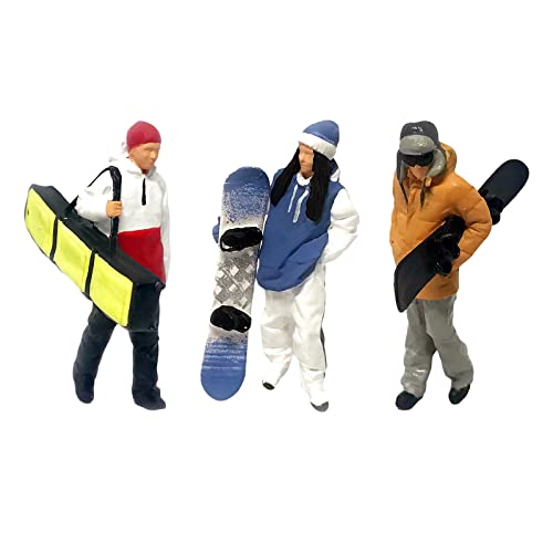 3x Handbemalte 1/64 Mini Skigur Szenen Zubehör Kinder Spielzeug B, Stil B 3x Handbemalte 1/64 Mini Skigur Szenen Zubehör Kinder Spielzeug B, Stil B von Geardeangloow