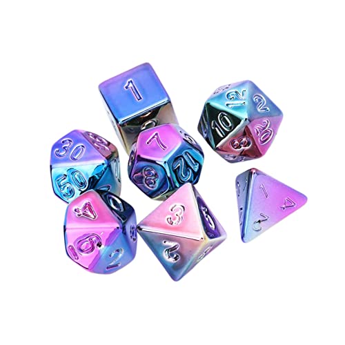 7-teiliges polyedrisches Würfel-Set, Spielzubehör für Partygeschenke, Tischspiel, Violett, Stil E 7-teiliges polyedrisches Würfel-Set, Spielzubehör für Partygeschenke, Tischspiel, Violett, Stil E von Geardeangloow