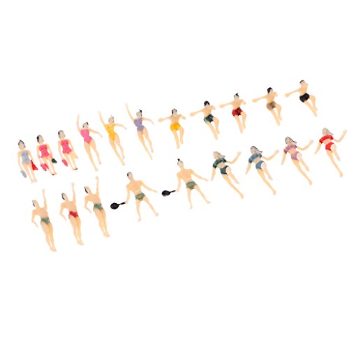 Geardeangloow 20 Stück N Maßstab 1:150 Bemalte Modellfiguren Menschen Schwimmer Geardeangloow 20 Stück N Maßstab 1:150 Bemalte Modellfiguren Menschen Schwimmer von Geardeangloow