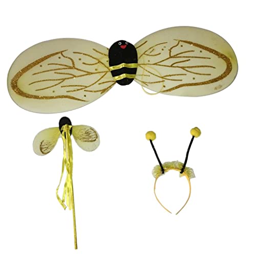 Geardeangloow 3-teiliges Hummel-Kostüm für Mädchen, Honig, Fee, Halloween, Kostüm, Hummel, 3-teiliges Set Geardeangloow 3-teiliges Hummel-Kostüm für Mädchen, Honig, Fee, Halloween, Kostüm, Hummel, 3-teiliges Set von Geardeangloow