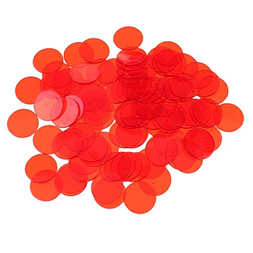 Geardeangloow 300 Stück durchscheinende Bingo-Chips, 3/4 Zoll für Bingo-Spielkarten, rot, 300 Stück Geardeangloow 300 Stück durchscheinende Bingo-Chips, 3/4 Zoll für Bingo-Spielkarten, rot, 300 Stück von Geardeangloow