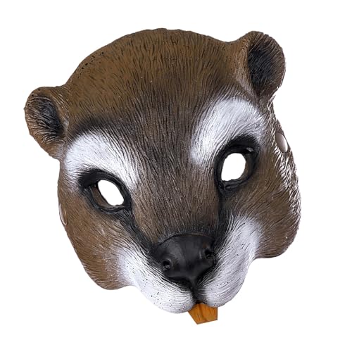Geardeangloow 3D-Tier-Cosplay-Maske, halbe Gesichtsabdeckung, Halloween-Party-Maske, Eichhörnchen-Maske Geardeangloow 3D-Tier-Cosplay-Maske, halbe Gesichtsabdeckung, Halloween-Party-Maske, Eichhörnchen-Maske von Geardeangloow