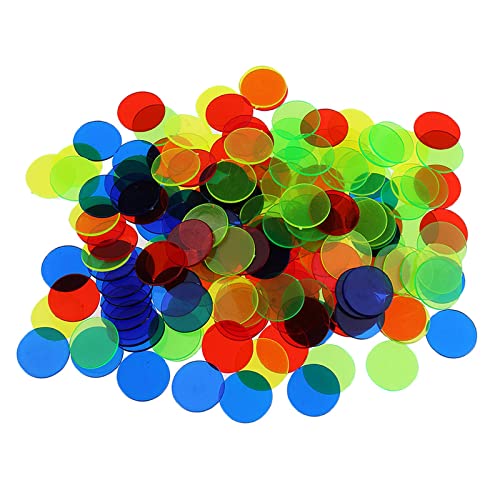 Geardeangloow 500 Stück durchscheinende Bingo-Chips, 3/4 Zoll für Bingo-Spielkarten, gemischte Farben, 500 Stück Geardeangloow 500 Stück durchscheinende Bingo-Chips, 3/4 Zoll für Bingo-Spielkarten, gemischte Farben, 500 Stück von Geardeangloow