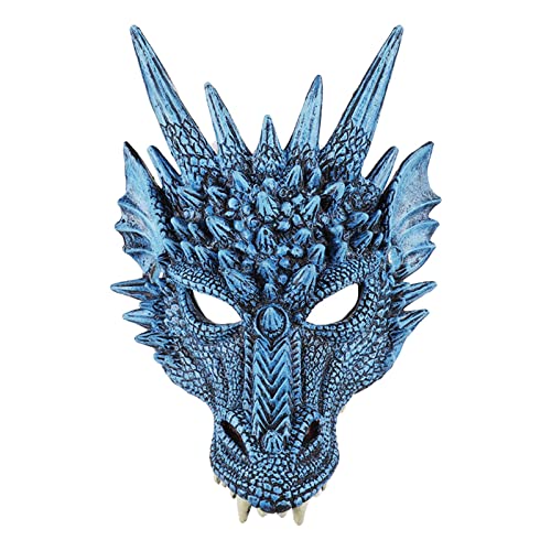 Geardeangloow Dragon Mask Full Head Cover for Cosplay Prop Masquerade Mask Blue, 30x21cm Geardeangloow Dragon Mask Full Head Cover for Cosplay Prop Masquerade Mask Blue, 30x21cm von Geardeangloow