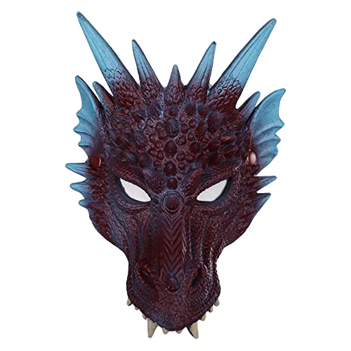 Geardeangloow Dragon Mask Full Head Cover for Cosplay Prop Masquerade Mask Blue and Purple, 30x21cm Geardeangloow Dragon Mask Full Head Cover for Cosplay Prop Masquerade Mask Blue and Purple, 30x21cm von Geardeangloow