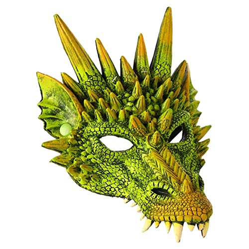 Geardeangloow Dragon Mask Full Head Cover for Cosplay Prop Masquerade Mask Green, 30x21cm Geardeangloow Dragon Mask Full Head Cover for Cosplay Prop Masquerade Mask Green, 30x21cm von Geardeangloow