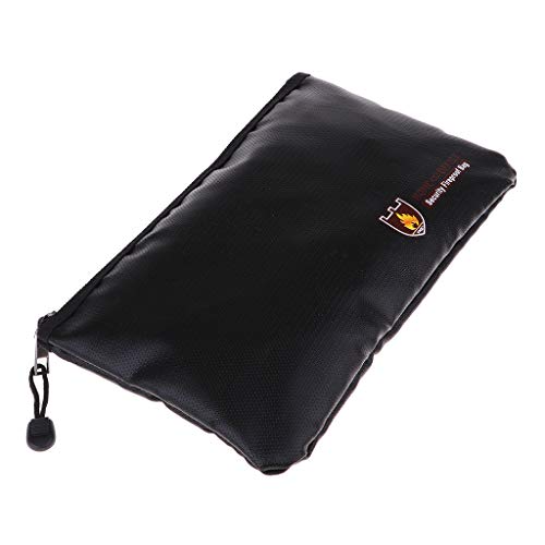 Geardeangloow Feuerfeste Reißverschlusstasche, feuerfeste Dokumententasche, Umschlagtasche, L 34 x 25 cm von Geardeangloow