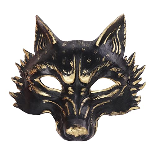 Geardeangloow Halloween Wolf Maske Erwachsene Gruselige Werwolf Maske für Maskerade Karneval Party Schwarz Geardeangloow Halloween Wolf Maske Erwachsene Gruselige Werwolf Maske für Maskerade Karneval Party Schwarz von Geardeangloow