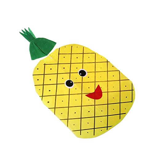 Geardeangloow Kinderkostüm, Vliesstoff, Obst-Outfit, Party, Kostüm, Gelb, Ananas von Geardeangloow