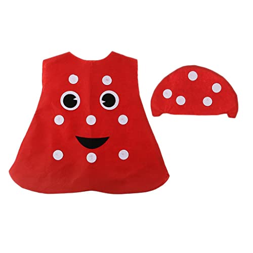 Geardeangloow Kinderkostüm, Vliesstoff, Obst-Outfit, Party, Kostüm, Pilz von Geardeangloow