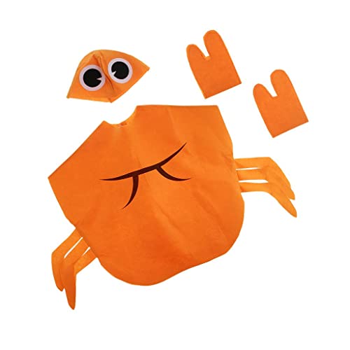Geardeangloow Krabben-Kostüm für Kinder, Vliesstoff, Tier-Outfit, Party, Verkleidung von Geardeangloow
