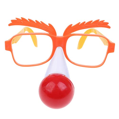 Geardeangloow Lustige Clown-Brille mit roter Nase, Party-Kostüm Geardeangloow Lustige Clown-Brille mit roter Nase, Party-Kostüm von Geardeangloow