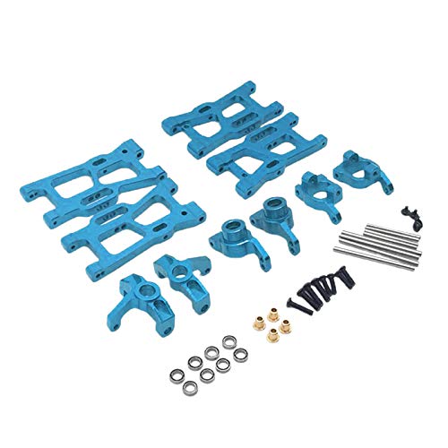 Geardeangloow Metal Upgrades Parts Kit WLtoys 144001 124018 124019 Ersatz Blau von Geardeangloow
