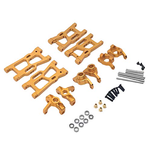Geardeangloow Metal Upgrades Parts Kit WLtoys 144001 124018 124019 Ersatz Gold von Geardeangloow