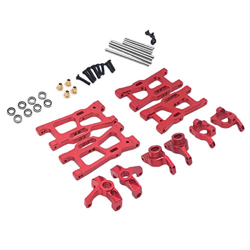 Geardeangloow Metal Upgrades Parts Kit WLtoys 144001 124018 124019 Ersatz Rot von Geardeangloow