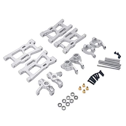 Geardeangloow Metal Upgrades Parts Kit WLtoys 144001 124018 124019 Ersatz Silber von Geardeangloow