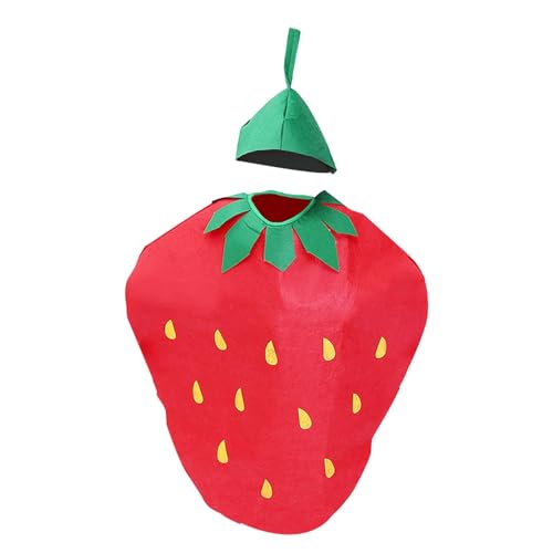 Geardeangloow Obstkostüm für Kinder, Cosplay, süßes Kinderkostüm für Mottoparty, Maskerade, Erdbeere Geardeangloow Obstkostüm für Kinder, Cosplay, süßes Kinderkostüm für Mottoparty, Maskerade, Erdbeere von Geardeangloow