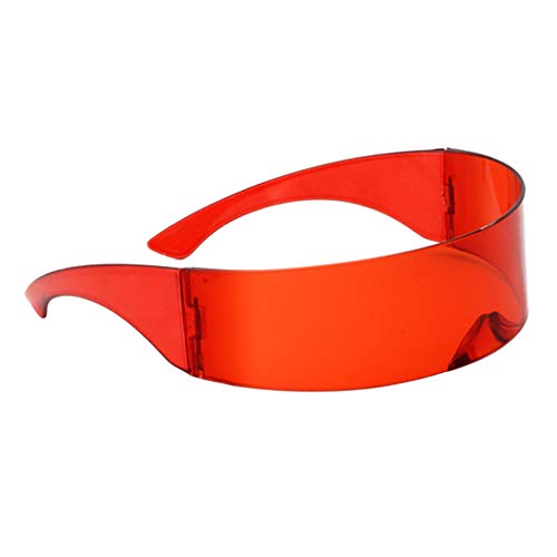 Geardeangloow One Piece Shield Wrap Mirror Sunglasses Futuristic Glasses Prop Red Geardeangloow One Piece Shield Wrap Mirror Sunglasses Futuristic Glasses Prop Red von Geardeangloow