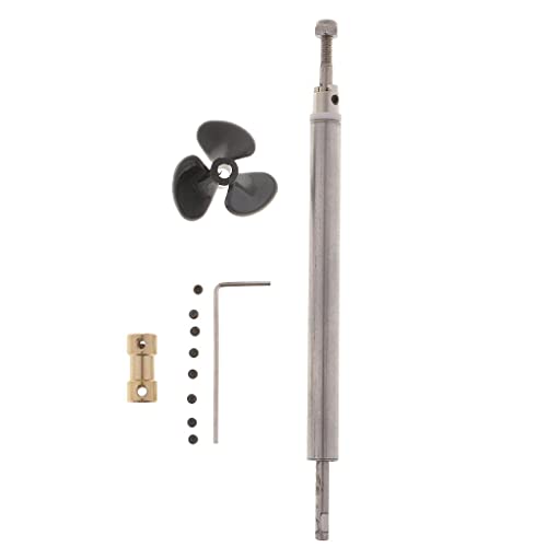 Geardeangloow RC Bootsschiff-Modellteile, Antriebswelle, Kupplung, Propeller, Hülse, Dichtung, 5 mm Geardeangloow RC Bootsschiff-Modellteile, Antriebswelle, Kupplung, Propeller, Hülse, Dichtung, 5 mm von Geardeangloow