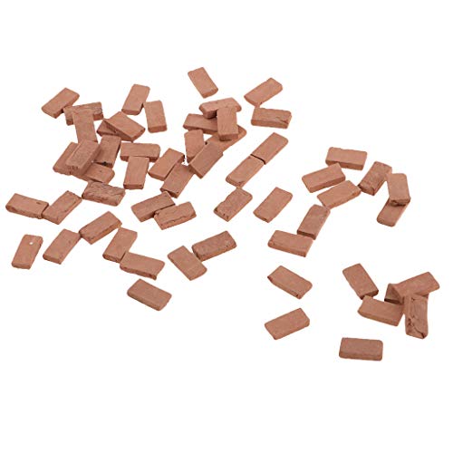 Geardeangloow Realistisches 1/35 Miniatur-Modell aus rotem Ziegelstein für Sandtischbau, 1,1 x 0,6 cm von Geardeangloow