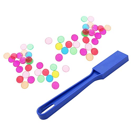 Geardeangloow Verschiedene bunte Bingo-Chips mit magnetischem Zauberstab mit 100 Chips von Geardeangloow