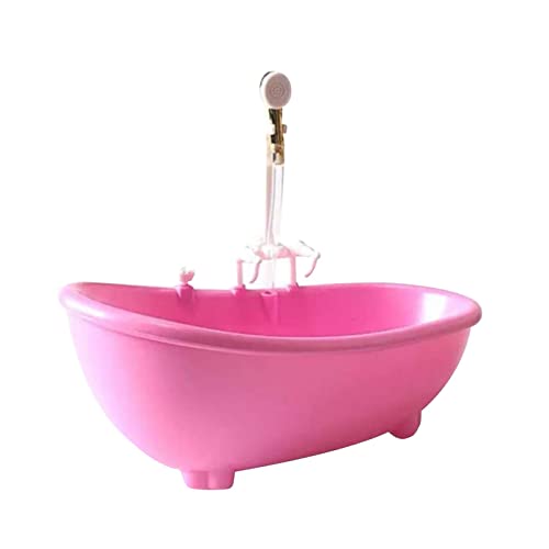 Miniatur-Puppenhaus-Badewanne, Spielzeug für 30,5 cm große Puppe, Rosa von Geardeangloow