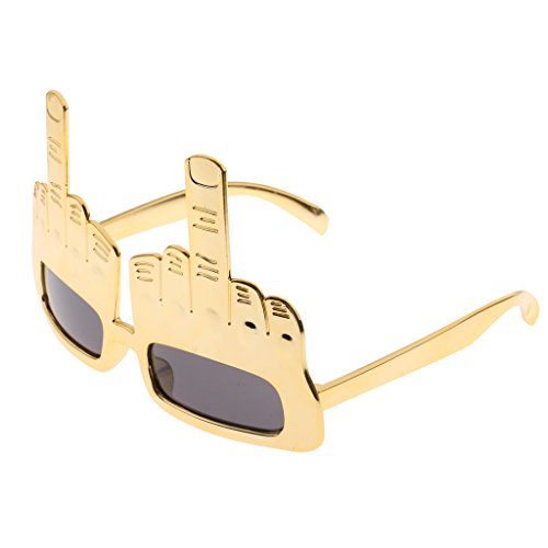 Mittelfinger-Gesten-Sonnenbrille, Flip-the-Bird, Partybrille, goldfarben Mittelfinger-Gesten-Sonnenbrille, Flip-the-Bird, Partybrille, goldfarben von Geardeangloow