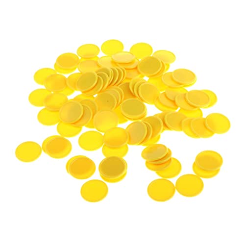 Münzchip aus Kunststoff, 25 mm, 100 Barrels pro Fass, konkave Kante, Gelb, 2,5 cm Münzchip aus Kunststoff, 25 mm, 100 Barrels pro Fass, konkave Kante, Gelb, 2,5 cm von Geardeangloow