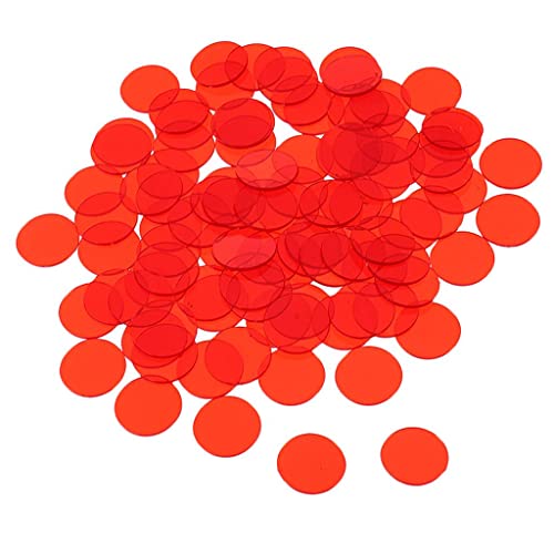 Professionelles Bingo-Spiel, transparente Farbzähler, Kunststoff-Marker, Rot, 1,5 x 1,5 cm Professionelles Bingo-Spiel, transparente Farbzähler, Kunststoff-Marker, Rot, 1,5 x 1,5 cm von Geardeangloow