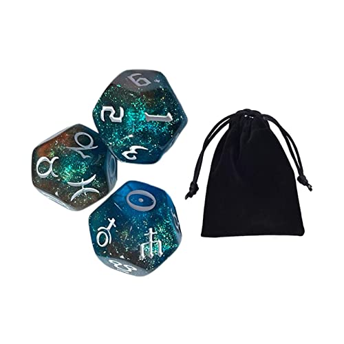 Sternbild-Würfel aus Acryl, astrologische Würfel, für Geschenke, Stil D, 3 Stück Sternbild-Würfel aus Acryl, astrologische Würfel, für Geschenke, Stil D, 3 Stück von Geardeangloow