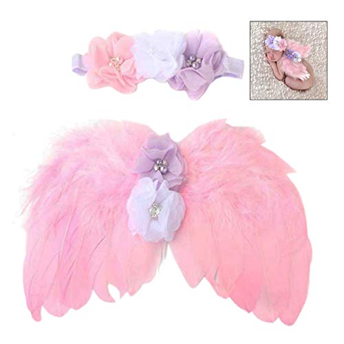 Gearmax Fotografie Requisiten, Baby Engelsflügel mit Stirnband Outfits, Baby fotografie zubehör Gearmax Fotografie Requisiten, Baby Engelsflügel mit Stirnband Outfits, Baby fotografie zubehör von Gearmax