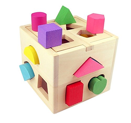 Gearmax Holz Geometrie Spielzeug,Kinder Sortierwürfel Lernspielzeug Sortierspielzeug… von Gearmax