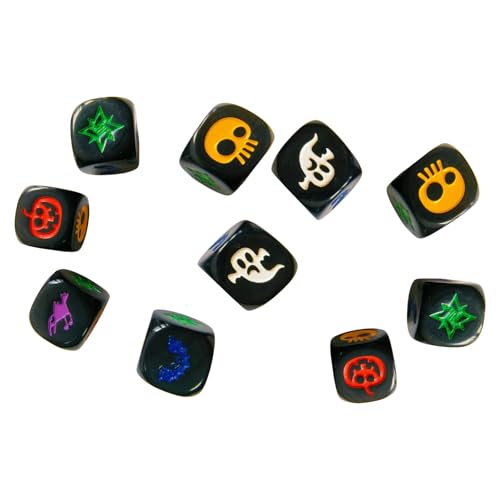 10 PCs Sechsseitige Dices Halloween Acryl Tischspielplatine Für Tafel Halloween Acryl Unterhaltungsspiel Für Partys von Geavonyg