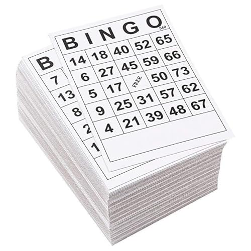 Geavonyg 60 PCs Einweg Tischspielkarten Bingos Paper Game Tabletop Supplies Für Unterhaltsame Intellektuelle Entwicklungstabelle Partyspiele von Geavonyg